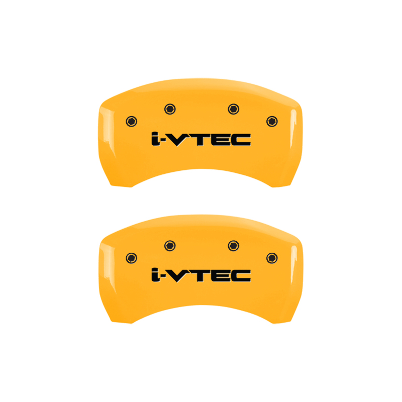 MGP 4 Caliper Covers Engraved Front & Rear i-Vtec Yellow finish black ch thumbnail 9