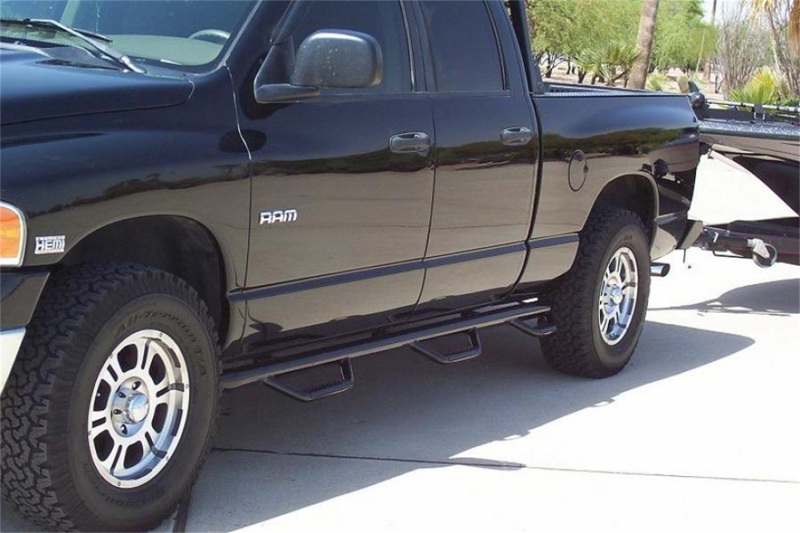 N-Fab Nerf Step 02-08 Dodge Ram 1500/2500/3500 Quad Cab 6.4ft Bed - Gloss Black - Bed Access - 3in thumbnail 8