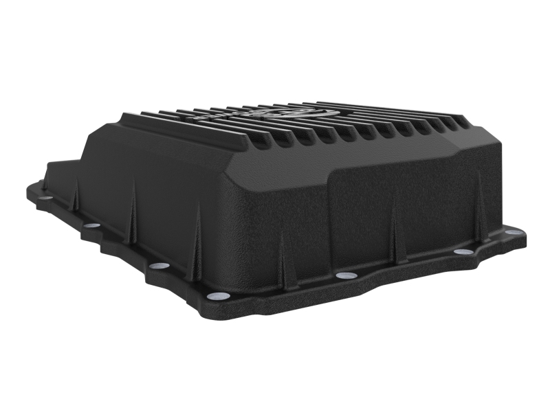 aFe 18-25 Jeep Wrangler JL V6 Transmission Pan - Black w/ Machined Fins thumbnail 3