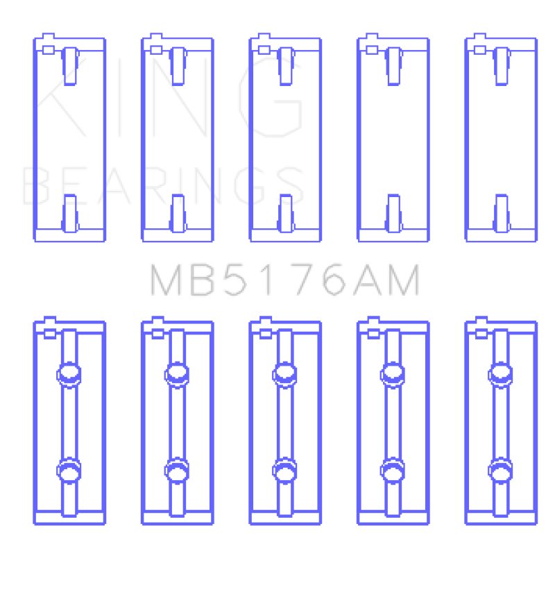 King Engine Bearings Mitsubishi 4G93 SOHC (Size 0.5) Main Bearing Set thumbnail 3