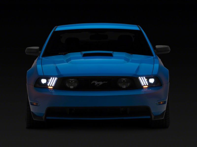 Raxiom 10-12 Ford Mustang LED Projector Headlights SEQL Turn Signals- Black Housing (Clear Lens) thumbnail 3