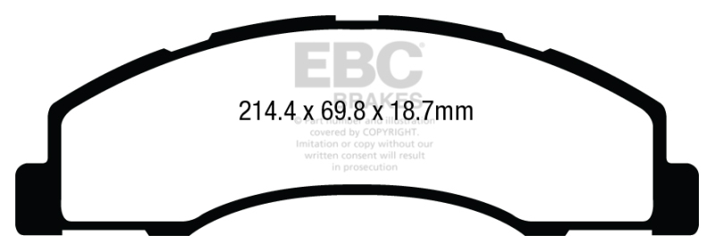 EBC 08+ Ford Econoline E150 4.6 Ultimax2 Front Brake Pads thumbnail 5