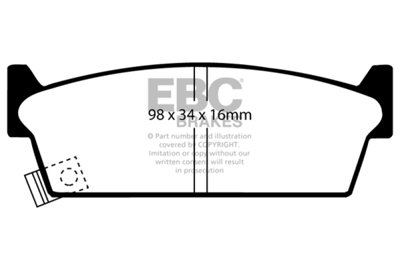 EBC S4 Brake Pad and Rotor Kit (1x ebcUSR699, 1x ebcDP3686/2C) thumbnail 8