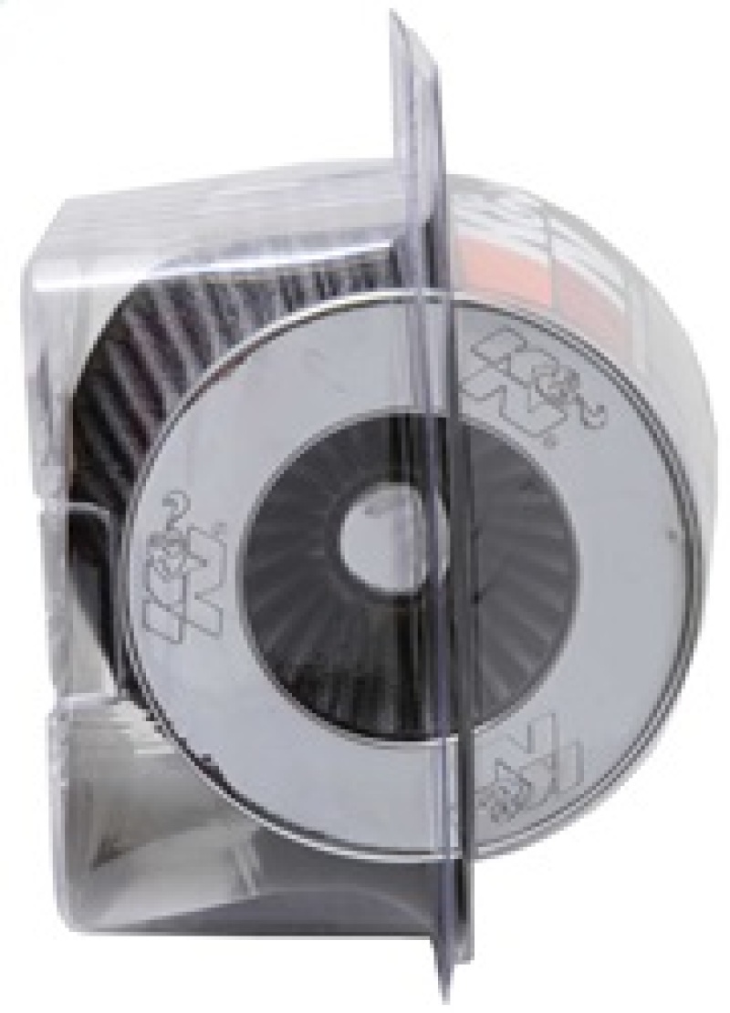 K&N Universal Filter Chrome Round Tapered White - 4in Flange ID x 1.125in Flange Length x 5.5in H thumbnail 6