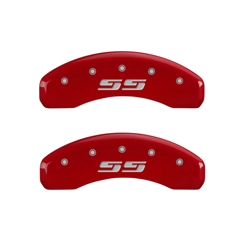MGP 4 Caliper Covers Engraved Front & Rear Bowtie Black finish silver ch thumbnail 9