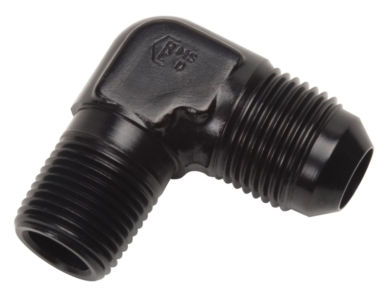 Russell Performance -10 AN to 1/2in NPT 90 Degree Flare to Pipe Adapter (Black) thumbnail 9