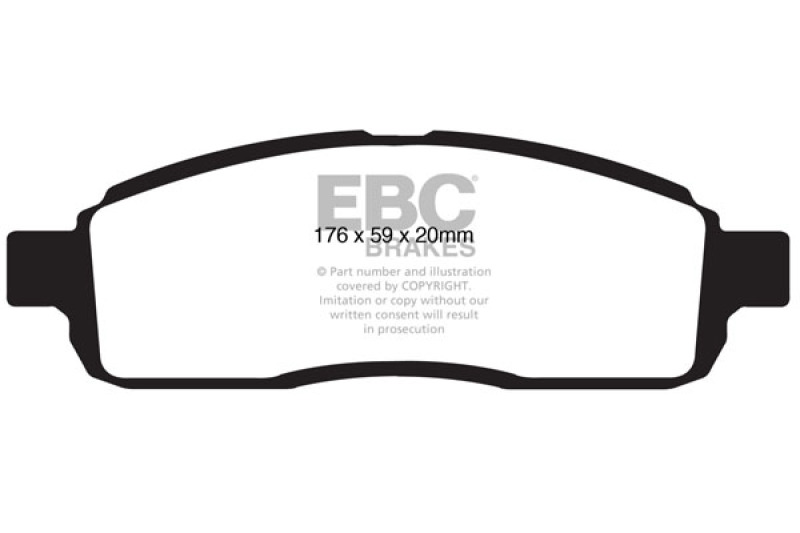 EBC 09 Ford F150 4.6 (2WD) 6 Lug Yellowstuff Front Brake Pads thumbnail 7
