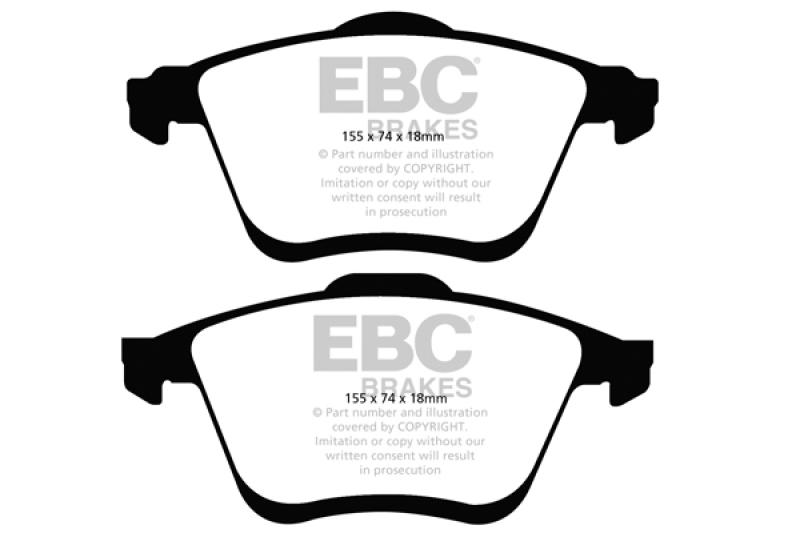 EBC 06-09 Mazda 6 2.3 Turbo (Mazdaspeed) Redstuff Front Brake Pads thumbnail 3