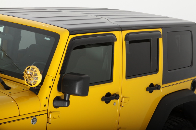 AVS 07-18 Jeep Wrangler Unlimited Ventvisor Outside Mount Window Deflectors 4pc - Smoke thumbnail 5