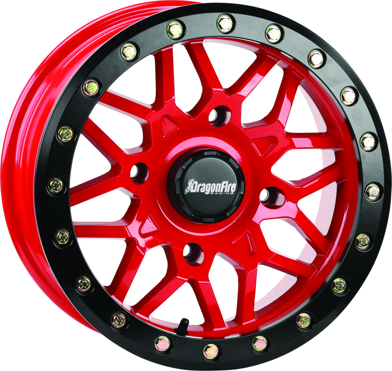 DragonFire Racing Typhon Wheel 15X6 4/137 5+1 +40 R Machined Red thumbnail 3