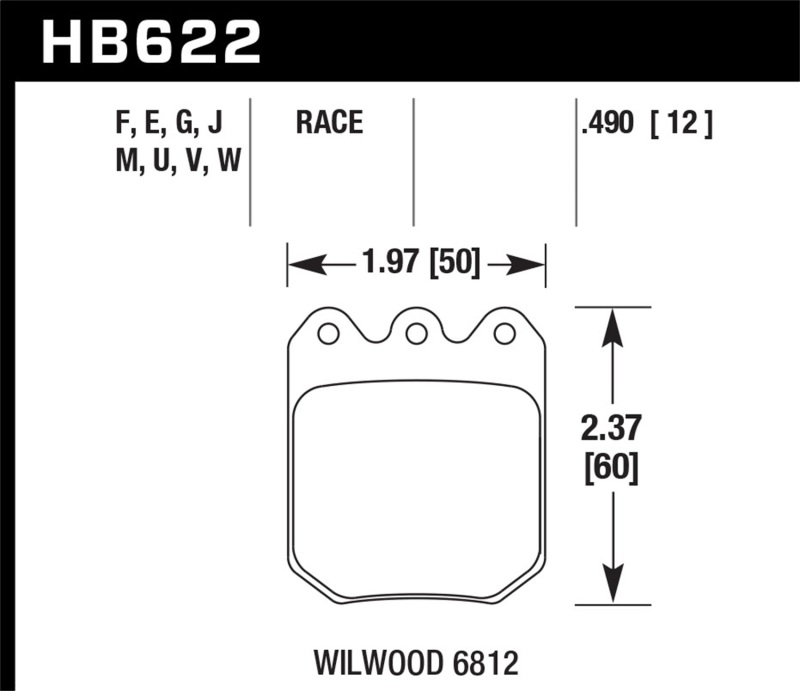 Hawk Wilwood DLS 6812 DTC-30 Brake Pads thumbnail 5