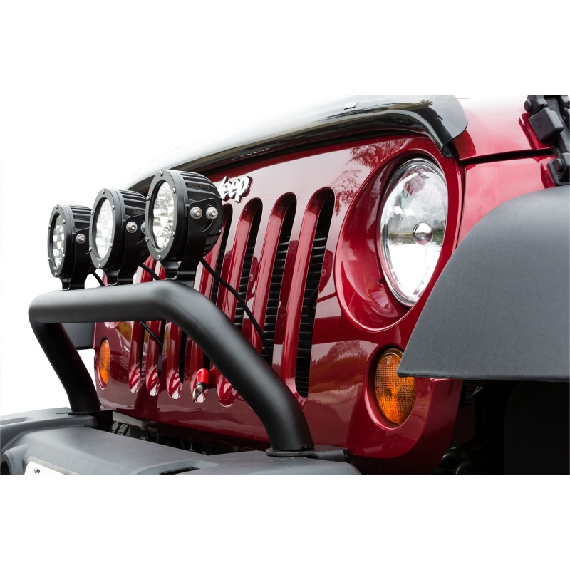 Westin 2007-2016 Jeep Wrangler/Wrangler Unlimited MAX Tray Bull Bar/Light Bar - Black Wrinkle thumbnail 7
