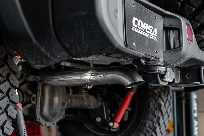 Corsa 2018-2025 Jeep Wrangler JLU 3.6L Sport 2.75in Cat-Back Exhaust w/ Turn Down Tip thumbnail 3