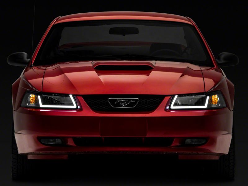 Raxiom 99-04 Ford Mustang Axial Series Headlights w/ LED Bar- Black Housing (Clear Lens) thumbnail 5
