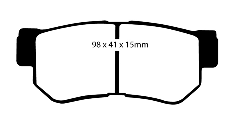 EBC 01-06 Hyundai Santa Fe 2.4 Greenstuff Rear Brake Pads thumbnail 2