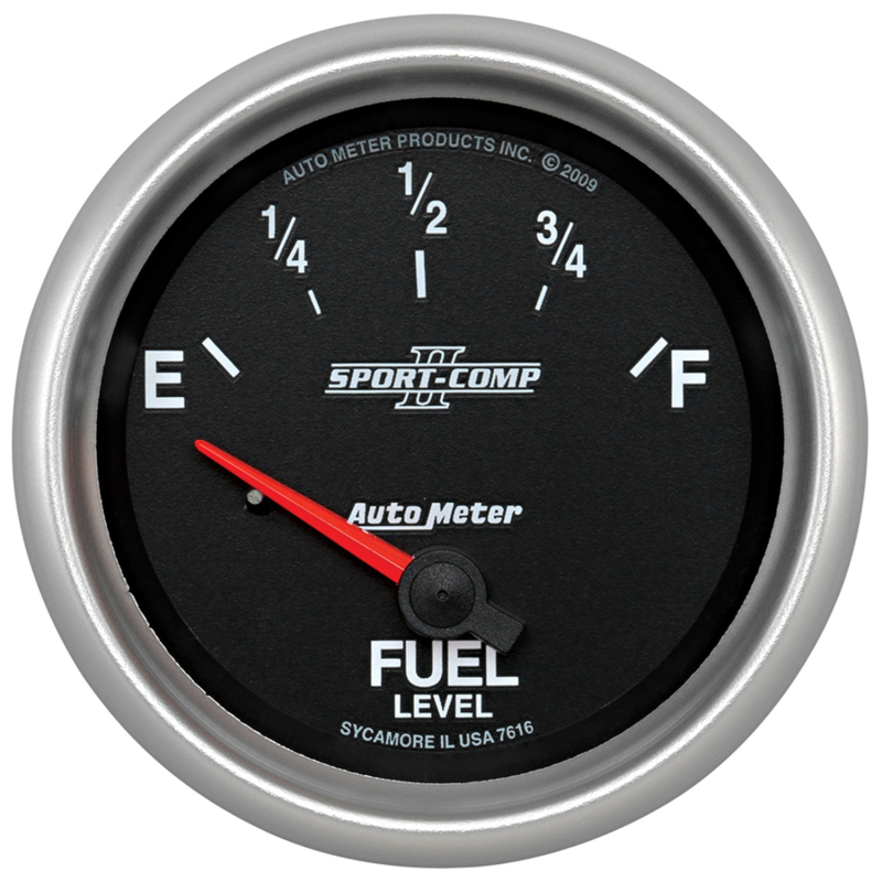 Autometer Sport-Comp II 2-5/8in Short Sweep Electronic 73-10ohms Fuel Level Gauge thumbnail 2