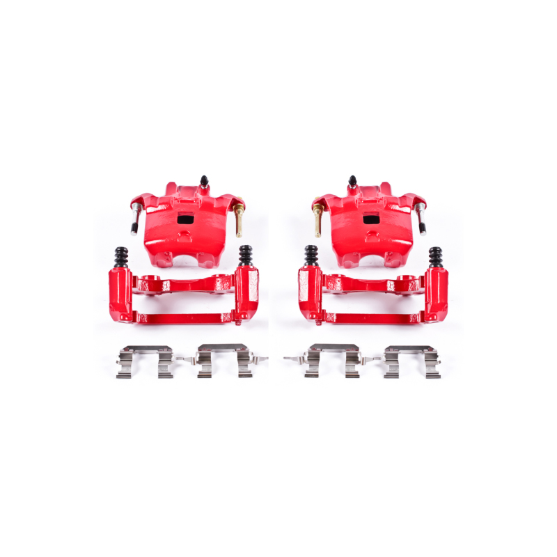 Power Stop 02-04 Infiniti I35 Front Red Calipers w/Brackets - Pair thumbnail 2