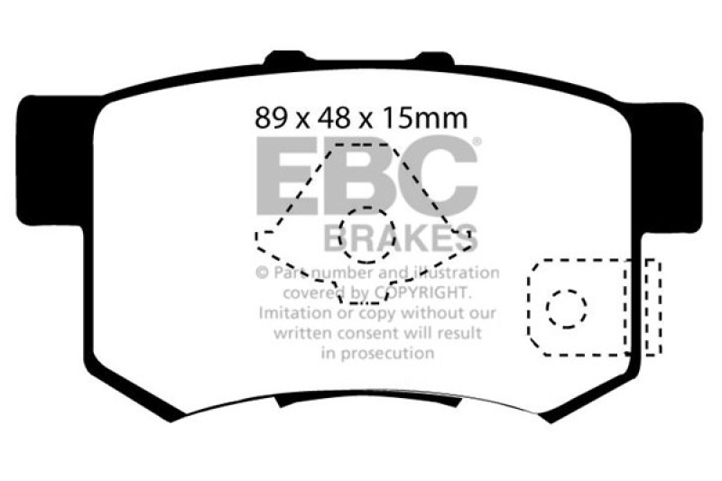 EBC 05-06 Honda CR-V 2.4 Greenstuff Rear Brake Pads thumbnail 2