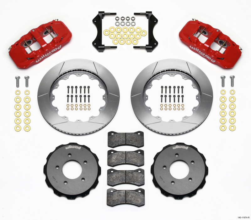 Wilwood AERO6 Front Hat Kit 14.00 Red 99-06 BMW E46