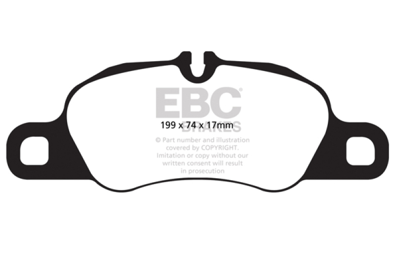 EBC 09-12 Porsche 911 (997) (Cast Iron Rotor only) 3.6 Carrera 2 Redstuff Front Brake Pads thumbnail 4
