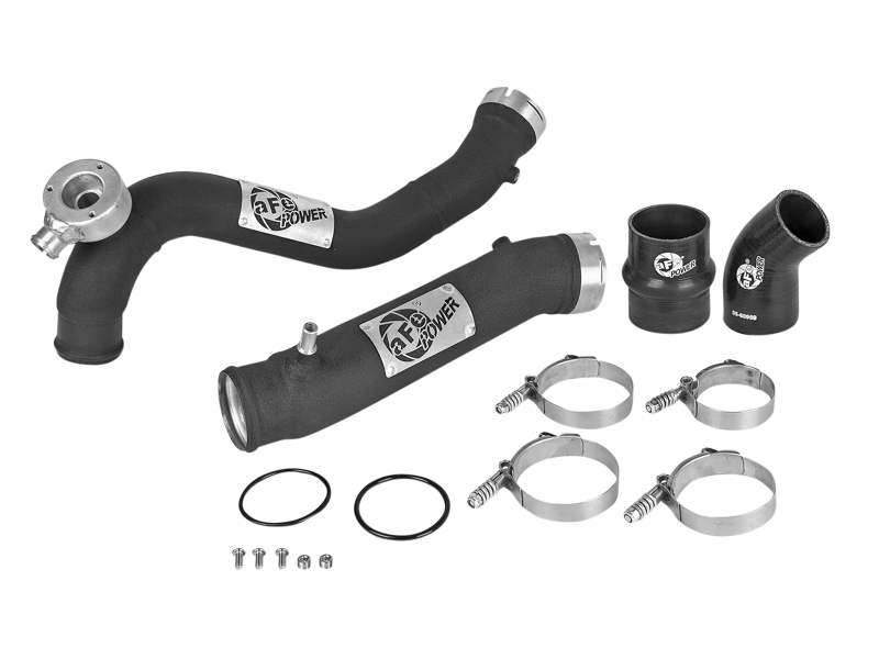 BladeRunner 3 IN Aluminum Hot and Cold Charge Pipe Kit Black