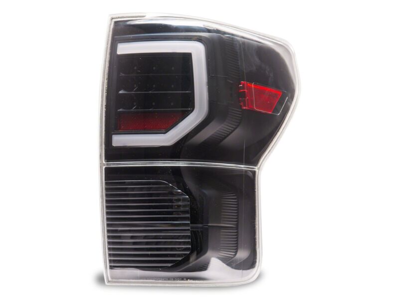 Raxiom 07-13 Toyota Tundra Axial Series Dual C-Shape LED Tail Lights- Black Housing- Clear Lens