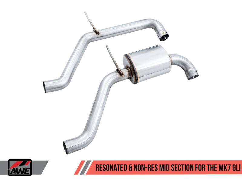 AWE Tuning 18-21 Volkswagen Jetta GLI Mk7 Non-Resonated Exhaust Conversion Kit thumbnail 6