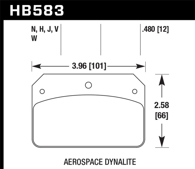 Hawk DR-97 Brake Pads for Aerospace Dynalite Caliper w/ 0.218in Center Hole thumbnail 6