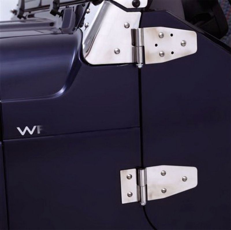 Rampage 1976-1983 Jeep CJ5 Lower Door Hinges - Stainless thumbnail 3