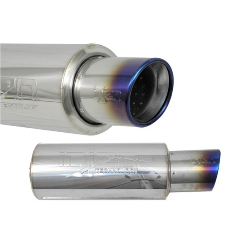 Injen 3.00 Universal Muffler w/Titanium burnt rolled Tip and stainless steel resonated inner wall thumbnail 5