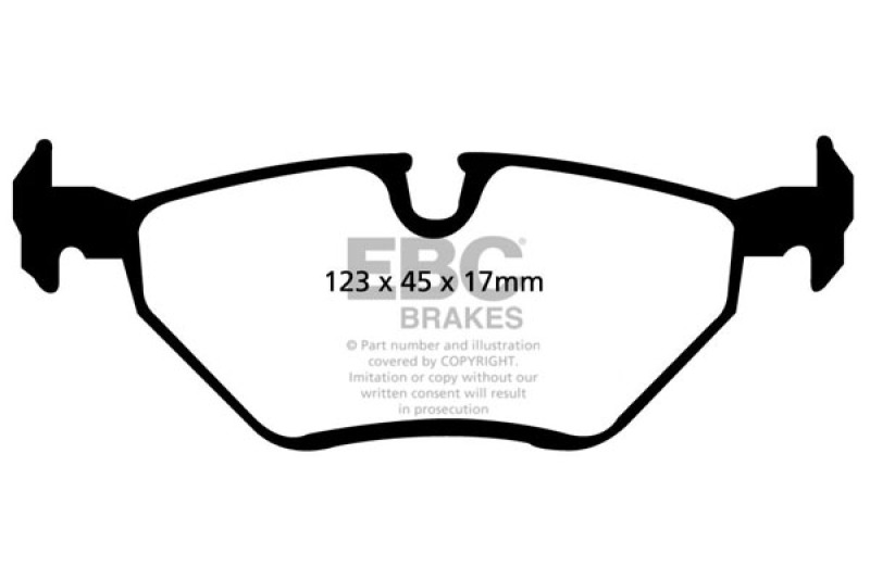 EBC 99-02 BMW Z3 2.5 Redstuff Rear Brake Pads thumbnail 4