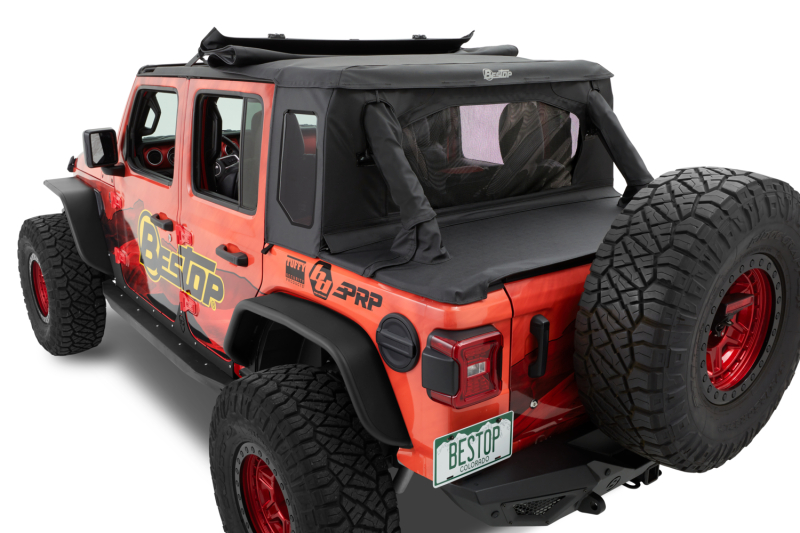 Bestop 18-23 Jeep Wrangler JL 4-Door Halftop Soft Top (Black Diamond) thumbnail 2