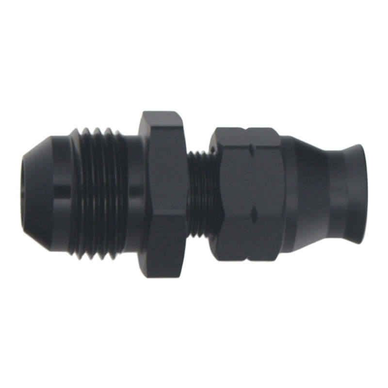 DeatschWerks 8AN Male Flare to 5/16in Hardline Compression Adapter - Anodized Matte Black thumbnail 2