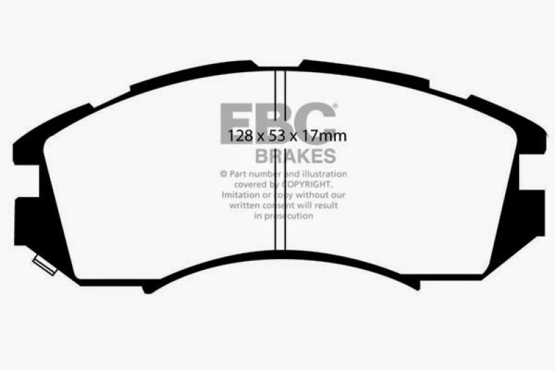 EBC 92-96 Subaru Impreza 1.8 (2WD) (13in Wheels) Yellowstuff Front Brake Pads thumbnail 4