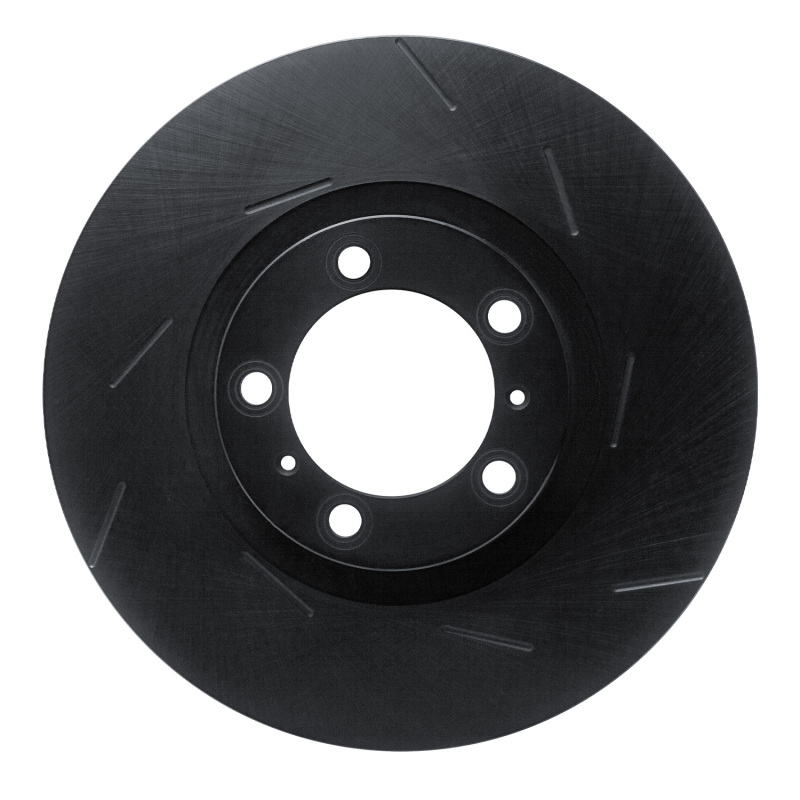 R1 14-21 Porsche Cayenne Right Front Slotted Black Brake Rotor