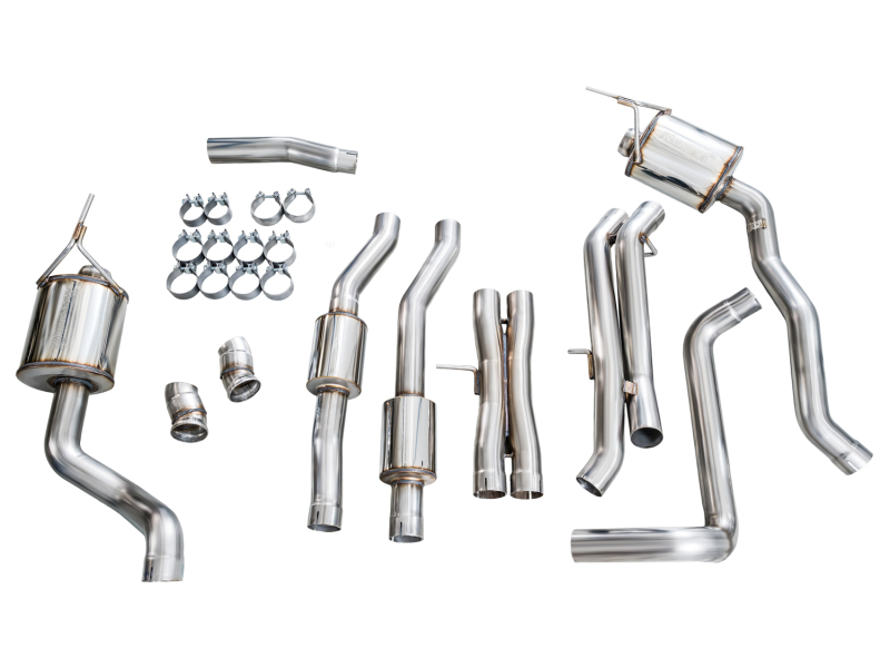 AWE Tuning 2021+ Cadillac Escalade 6.2L 0FG Dual Exit Exhaust System (Reuses OE Tips) thumbnail 2