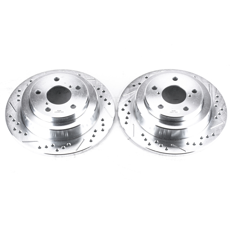 Power Stop 05-06 Saab 9-2X Rear Evolution Drilled & Slotted Rotors - Pair thumbnail 2