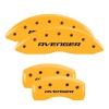 MGP 4 Caliper Covers Engraved Front & Rear With out stripes/Avenger Yellow finish black ch thumbnail 9