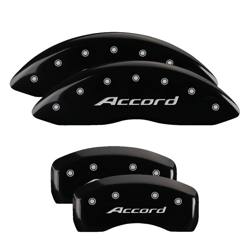 MGP 4 Caliper Covers Engraved Front & Rear Vtech Black finish silver ch thumbnail 6