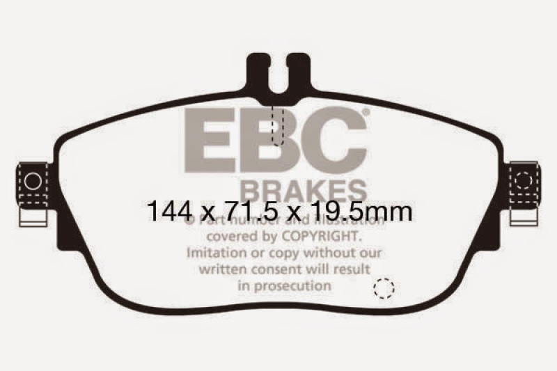 EBC 13+ Mercedes-Benz CLA250 2.0 Turbo Greenstuff Front Brake Pads thumbnail 2
