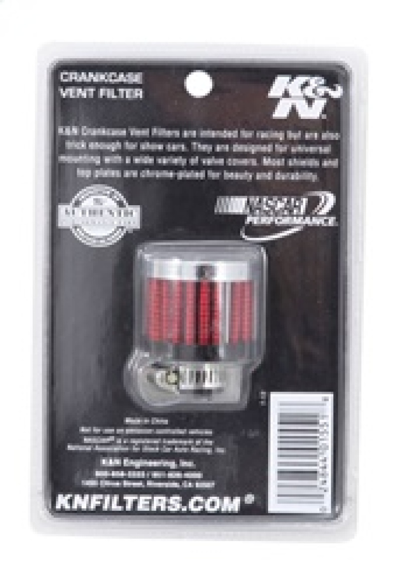 K&N .315/.431 Flange 1 3/8 inch OD 1.5 inch H Clamp On Crankcase Vent Filter thumbnail 8