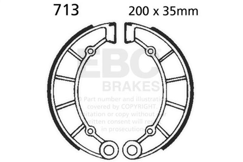 EBC 72-73 Kawasaki H2/H2-A Mach IV Rear Brake Shoe