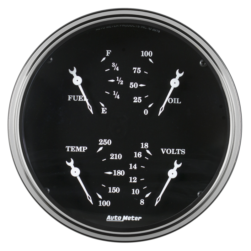 Auto Meter Gauge Quad 5in 0E-90F Elec Old Tyme Black thumbnail 2