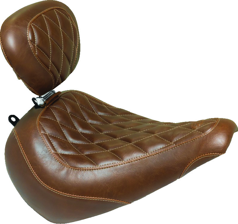 Mustang 08-21 Harley Electra Glide Std, Rd Glide, Rd King, Str Glide Tripper Solo Seat - Black