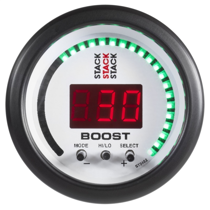 Autometer Stack 52mm -1 to +2 Bar (-30INHG to +30 PSI) Boost Controller - White thumbnail 2