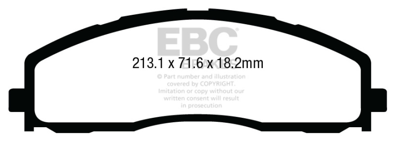 EBC 13+ Ford F250 (inc Super Duty) 6.2 (2WD) Extra Duty Front Brake Pads thumbnail 3
