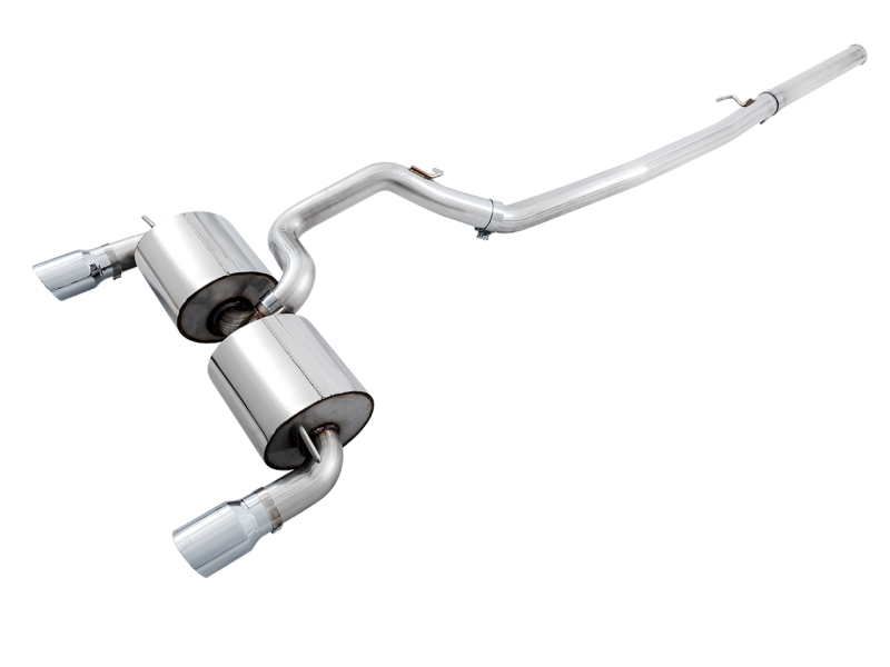 AWE Tuning Ford Focus RS Touring Edition Cat-Back Exhaust- Non-Resonated - Chrome Silver Tips thumbnail 3