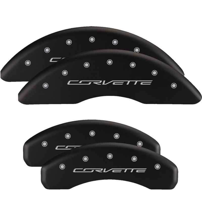 MGP Front set 2 Caliper Covers Engraved Front Cruze Red finish silver ch thumbnail 6