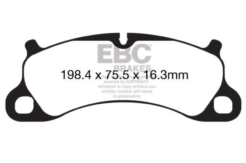 EBC 12-15 Porsche 911 (991) (Cast Iron Rotor only) 3.8 Carrera S Redstuff Front Brake Pads thumbnail 4