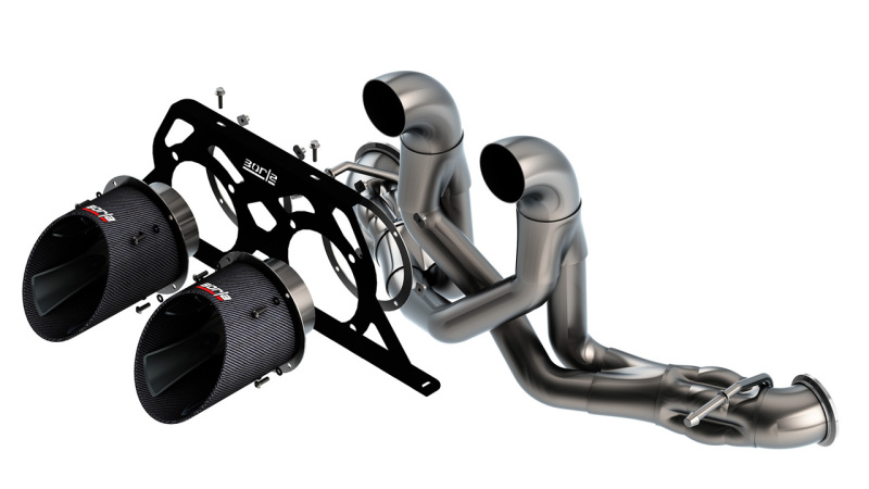 Borla 2017-2022 Ford GT 3.5L V6 AT/MT RWD 2DR 3-2in ATAK Catback 5in Dual Round Angle Cut CF Tips thumbnail 3